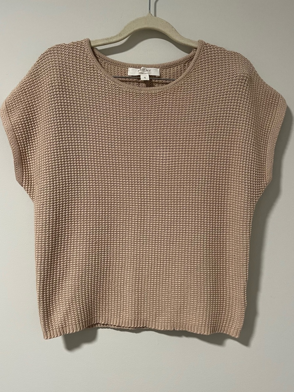 BRIT•NY Knit Short-Sleeve Sweater Top NWOT 100% Cotton